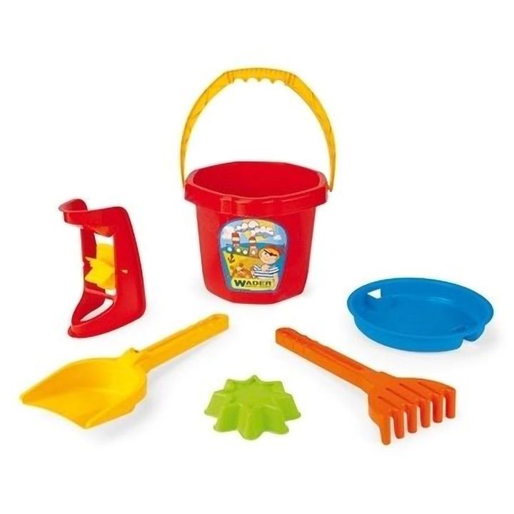 Komplet do Zabawy w Piasku – Wiaderko 3,2 l, młynek i akcesoria | Kreatywna zabawa w piaskownicy | Baby Sunshine Wader