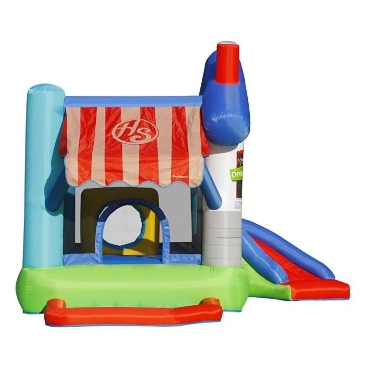 Happy Store, Ogrodowy Dmuchaniec 380 cm (Zamek Dmuchany) – Trampolina i Zjeżdżalnia jak sklep | Wesoły park rozrywki dla dzieci