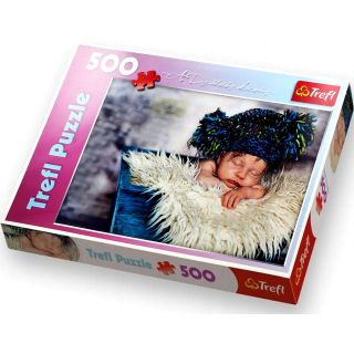 Popołudniowa Drzemka – Puzzle 500 elementów | Relaksująca układanka z uroczym niemowlakiem dla całej rodziny