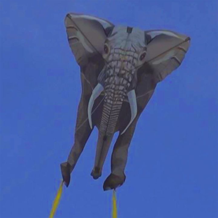 Latawiec SkyZoo Elephant – Majestatyczny słoń unoszący się w chmurach | Tropikalny latawiec nylonowy 102 cm