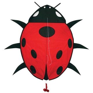 Latawiec Lady Bug – Wesoła biedronka szybująca w błękicie | Nylonowy latawiec 99 cm z charakterystycznymi kropkami