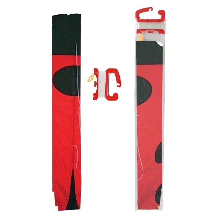 Latawiec Lady Bug – Wesoła biedronka szybująca w błękicie | Nylonowy latawiec 99 cm z charakterystycznymi kropkami