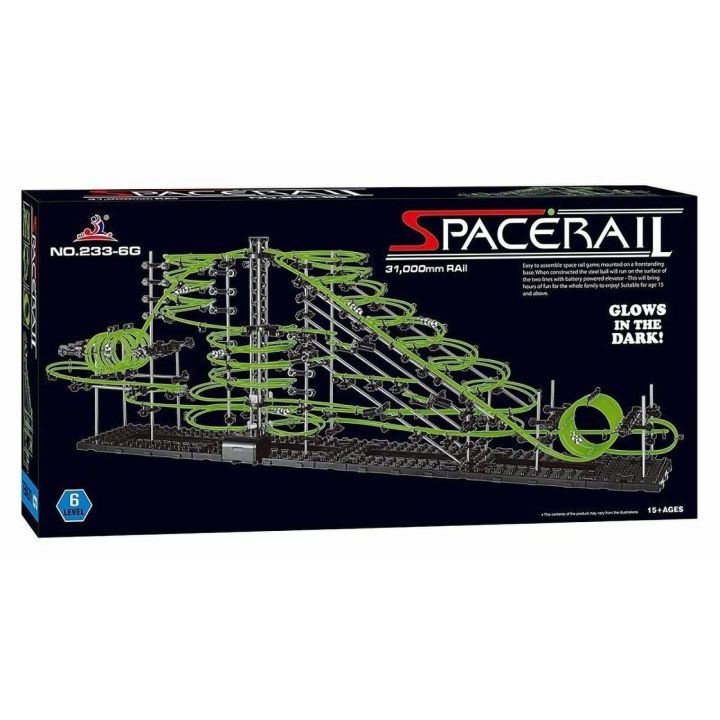 SpaceRail Level 6G GLOW (Świecące Żyłki) – Rozbudowany Tor Kulkowy 3D 31 m | Konstrukcyjny Rollercoaster