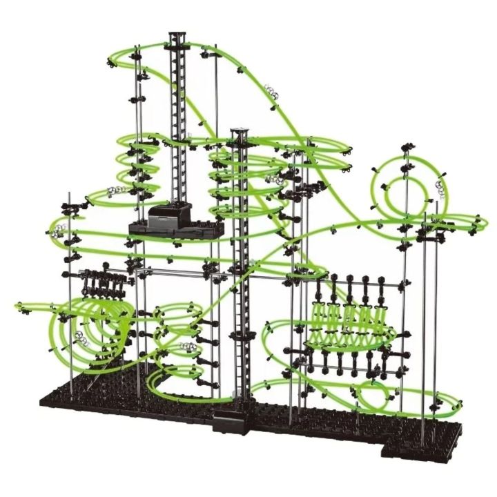 SpaceRail Level 7G GLOW (Świecące Żyłki) – Zaawansowany Tor Kulkowy 3D 36 m | Rollercoaster do Zbudowania