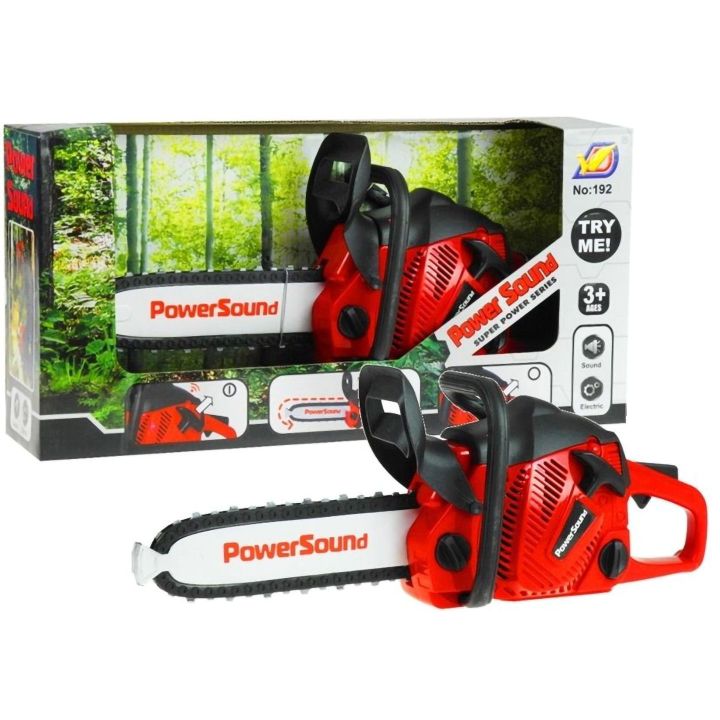 Piła Łańcuchowa Zabawkowa dla Dzieci – Dźwięki rozruchu i obracający się łańcuch | Narzędzie małego drwala