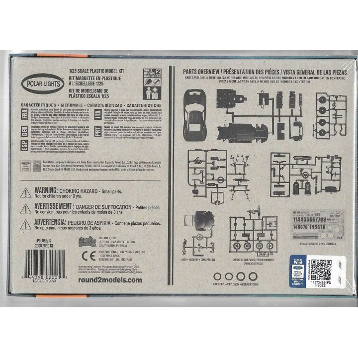 Ford GT Gulf 2006 – Legenda wyścigów z USA | Model plastikowy do składania Polar Lights (skala 1:25)