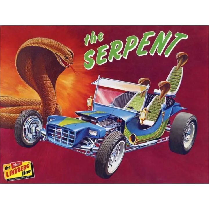Serpent Show Rod – Kultowy show car z motywem kobry z USA | Model plastikowy do sklejania Lindberg (skala 1:16)