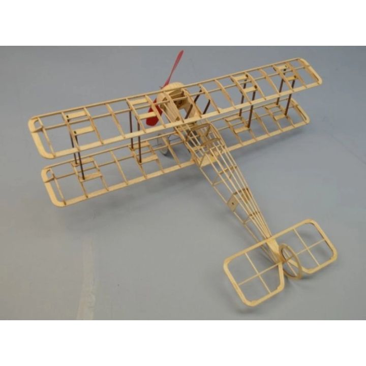 Avro 504 – Klasyczny dwupłatowiec z I wojny światowej z napędem gumowym | Model balsowy do budowy DUMAS (rozpiętość 46 cm)