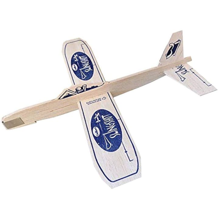 Sling Shot x2 – Dwa Szybowce z napędem gumowym (proca) | Modele balsowe do strzelania Guillows (rozpiętość 31 cm)