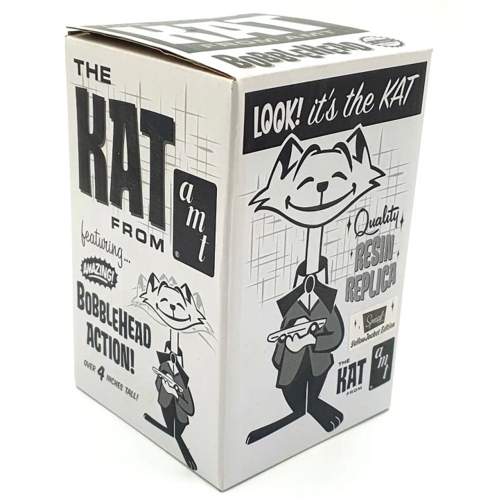 Figurka Kolekcjonerska Kot Bobblehead w Czerwonej Marynarce – Edycja Pamięci Buddiego Andersona | Retro 10 cm od AMT