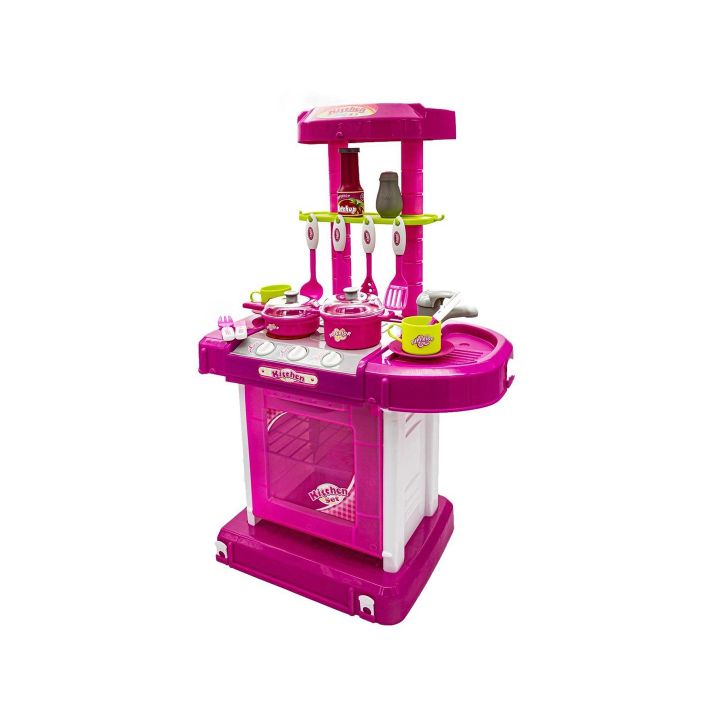 Różowa Kuchnia z Piekarnikiem dla Dzieci – Światło, dźwięki i bogate akcesoria | Gotowanie rozwijające wyobraźnię