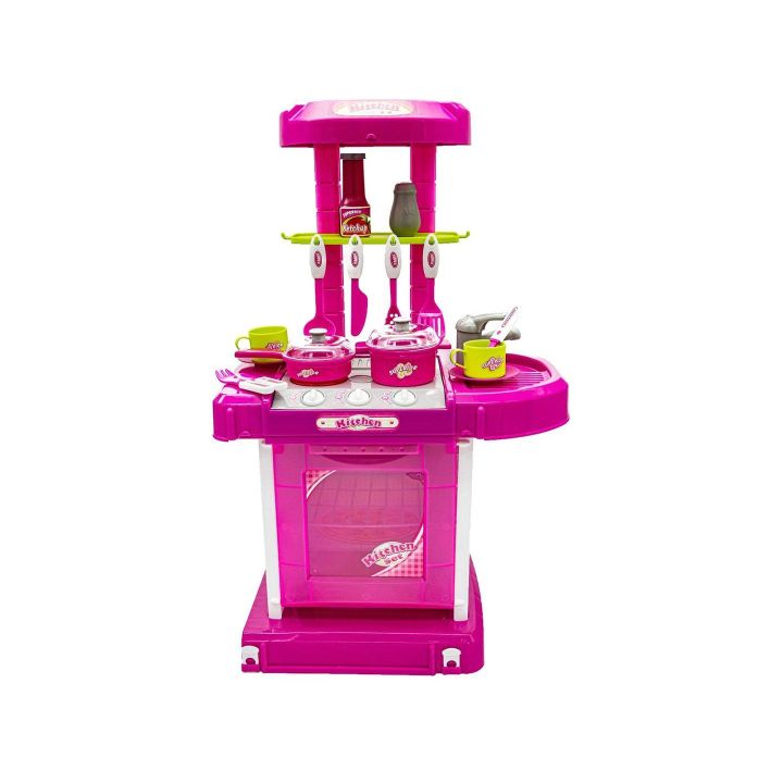 Różowa Kuchnia z Piekarnikiem dla Dzieci – Światło, dźwięki i bogate akcesoria | Gotowanie rozwijające wyobraźnię