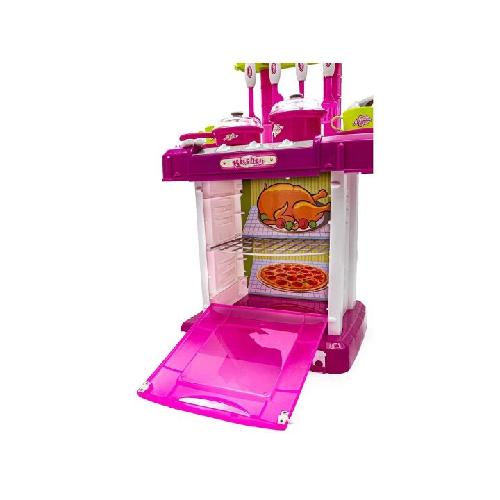 Różowa Kuchnia z Piekarnikiem dla Dzieci – Światło, dźwięki i bogate akcesoria | Gotowanie rozwijające wyobraźnię