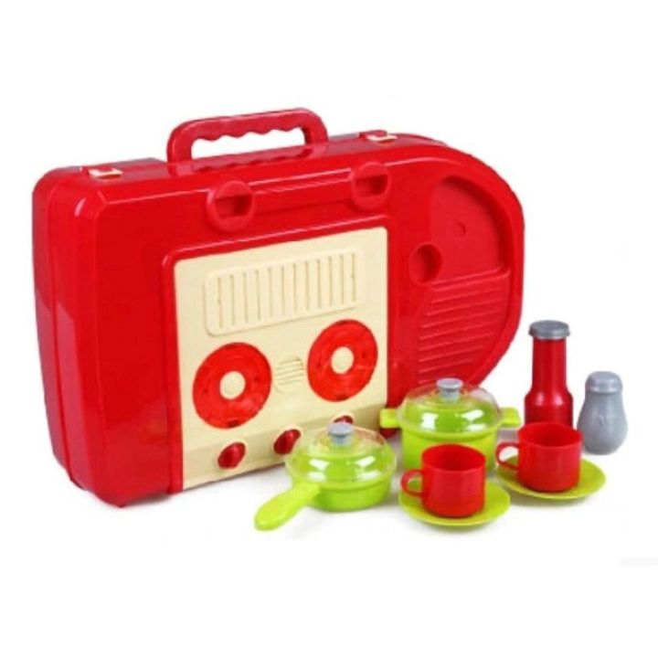 Czerwona Kuchnia Dziecięca Z Piekarnikiem – Światło i dźwięki z akcesoriami | Kreatywna zabawa w gotowanie