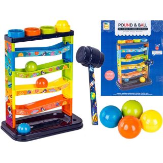 Tor Kulkowy z Młotkiem i Piłeczkami – Zjeżdżalnia dźwiękowa | Interaktywna zabawa rozwijająca precyzję