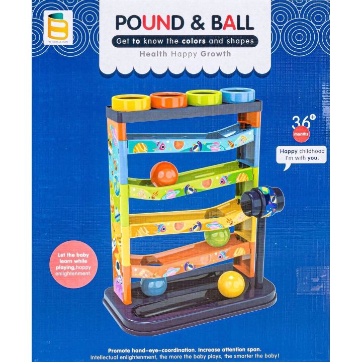 Tor Kulkowy z Młotkiem i Piłeczkami – Zjeżdżalnia dźwiękowa | Interaktywna zabawa rozwijająca dziecięcą precyzję