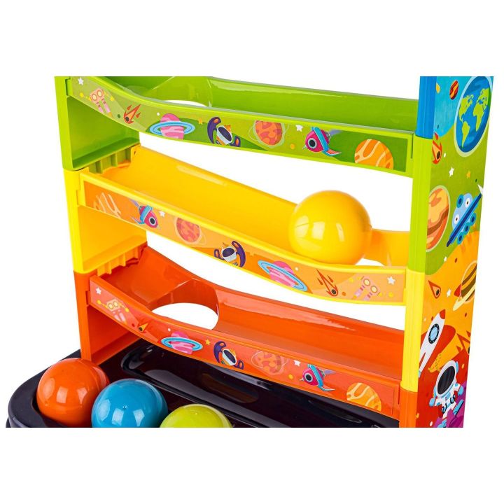 Tor Kulkowy z Młotkiem i Piłeczkami – Zjeżdżalnia dźwiękowa | Interaktywna zabawa rozwijająca dziecięcą precyzję