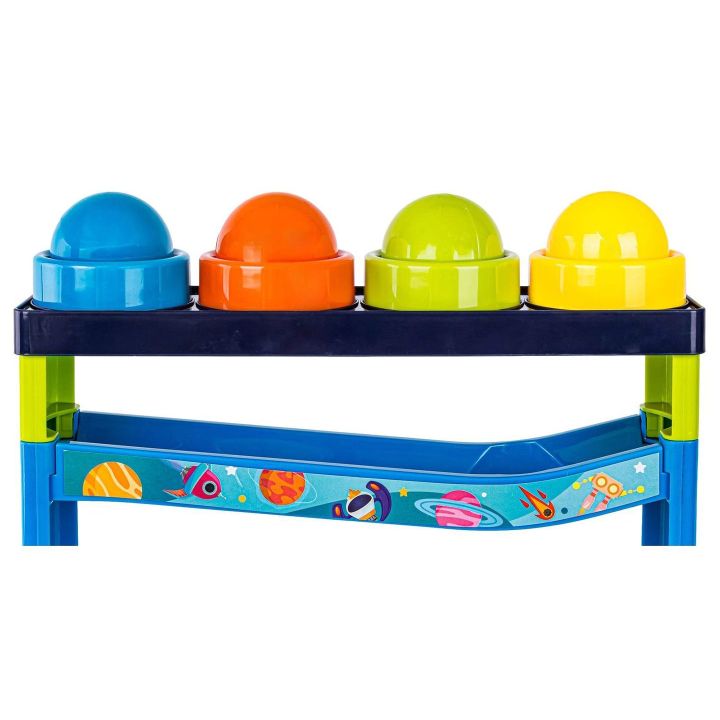 Tor Kulkowy z Młotkiem i Piłeczkami – Zjeżdżalnia dźwiękowa | Interaktywna zabawa rozwijająca precyzję