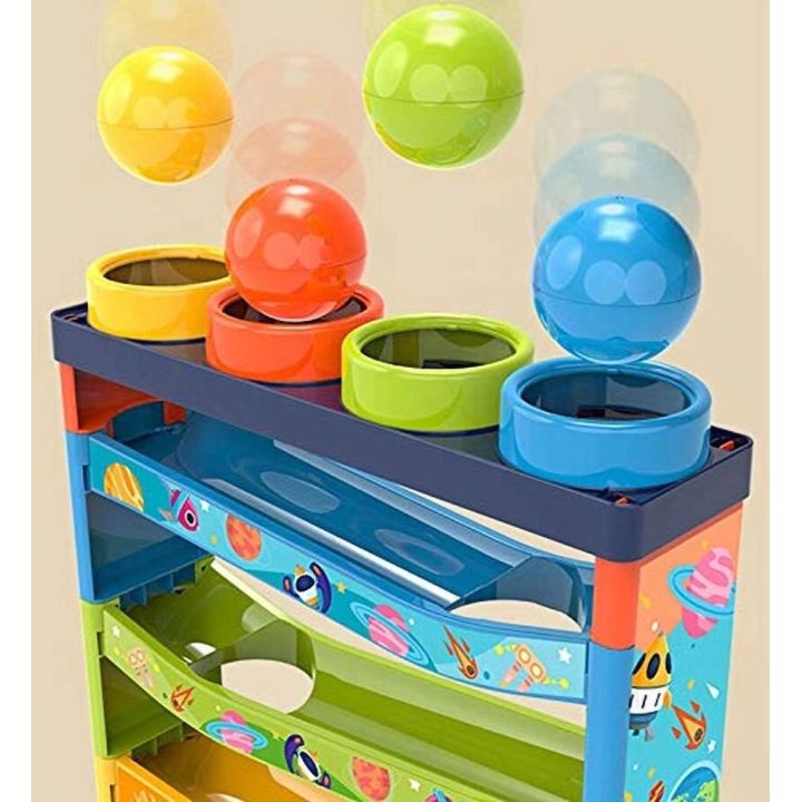 Tor Kulkowy z Młotkiem i Piłeczkami – Zjeżdżalnia dźwiękowa | Interaktywna zabawa rozwijająca dziecięcą precyzję