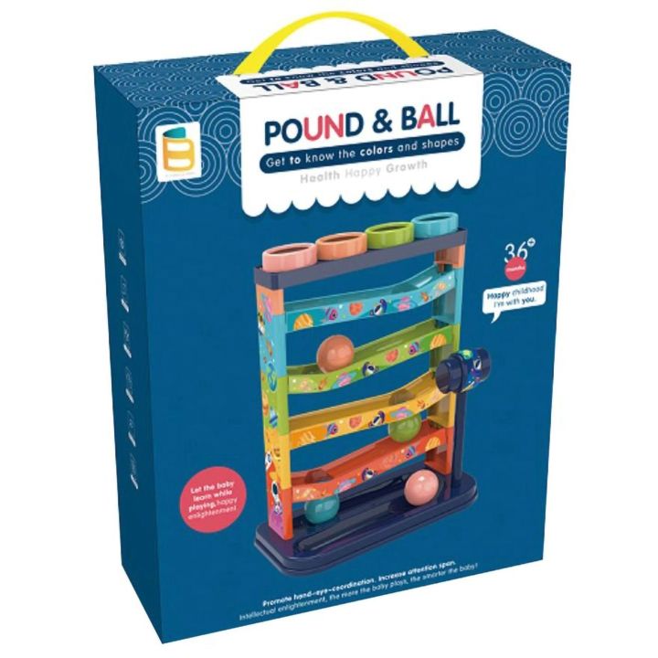 Tor Kulkowy z Młotkiem i Piłeczkami – Zjeżdżalnia dźwiękowa | Interaktywna zabawa rozwijająca dziecięcą precyzję