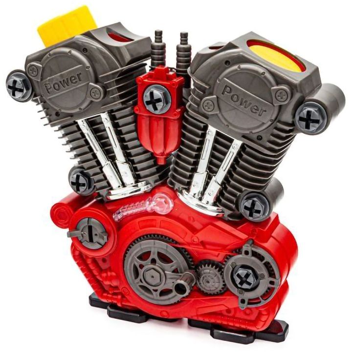 Silnik Do Rozkręcania dla Dzieci – Realistyczne dźwięki i światła | Zabawka majsterkowicza z narzędziami