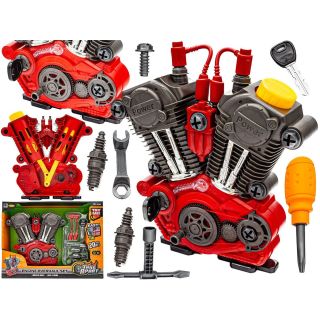 Silnik Do Rozkręcania dla Dzieci – Realistyczne dźwięki i światła | Zabawka majsterkowicza z narzędziami