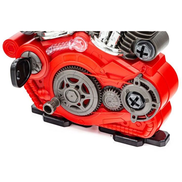 Silnik Do Rozkręcania dla Dzieci – Realistyczne dźwięki i światła | Zabawka majsterkowicza z narzędziami