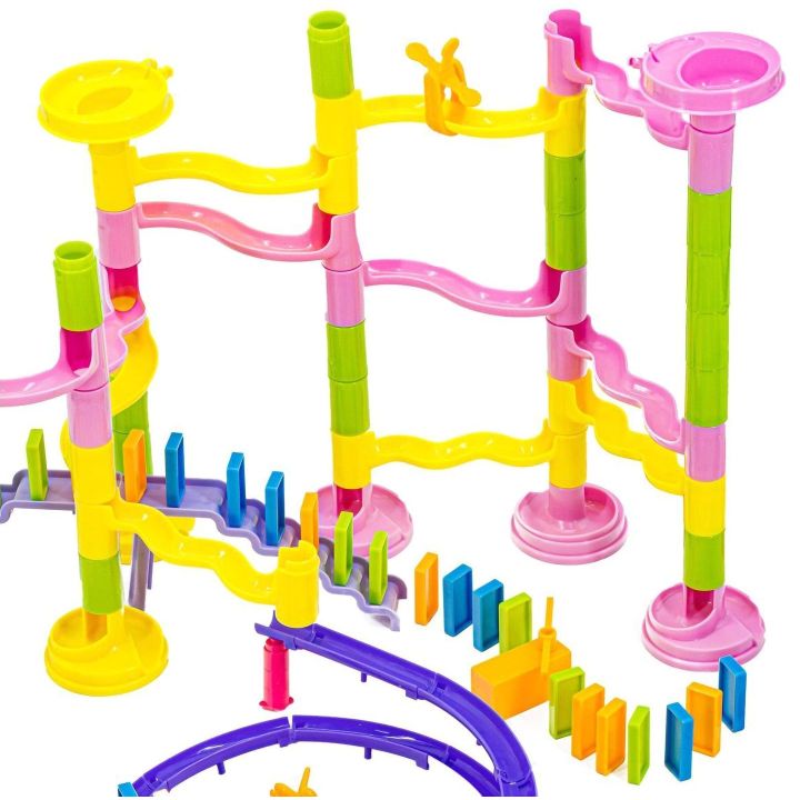 Kulodrom Domino 308 Elementów – Wielki tor kulkowy z efektem domino | Kreatywna zabawa w budowniczego