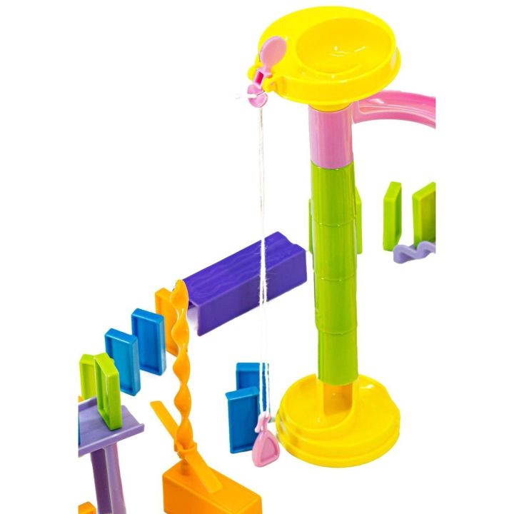 Kulodrom Domino 308 Elementów – Wielki tor kulkowy z efektem domino | Kreatywna zabawa w budowniczego