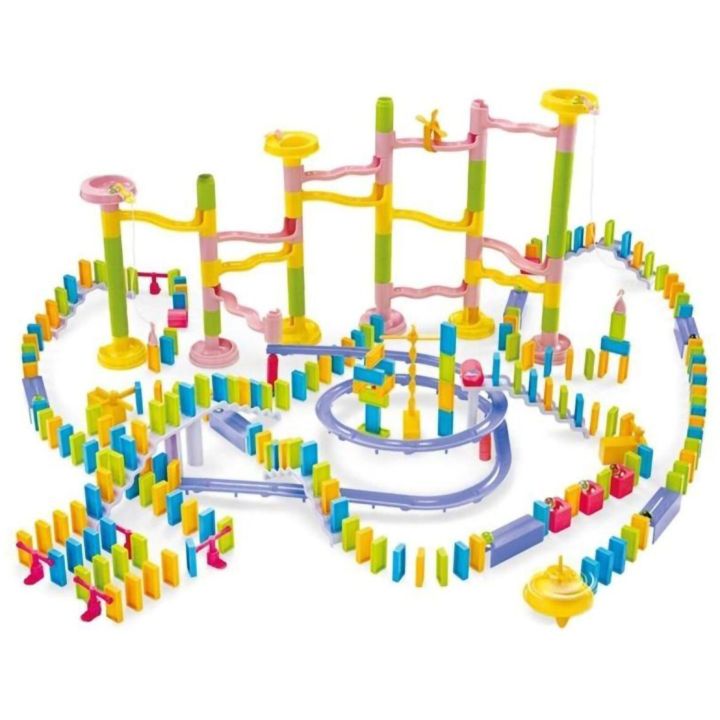 Kulodrom Domino 308 Elementów – Wielki tor kulkowy z efektem domino | Kreatywna zabawa w budowniczego