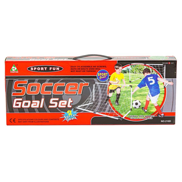 Dwie Bramki Piłkarskie z Piłką i Pompką – Prawdziwy mecz w ogrodzie | Zestaw treningowy dla młodych talentów