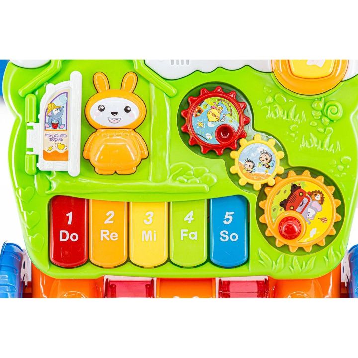 Wielofunkcyjny Jeździk-Pchacz Edukacyjny – Światła, dźwięki i interaktywne zabawki | Pierwsze kroki pełne radości