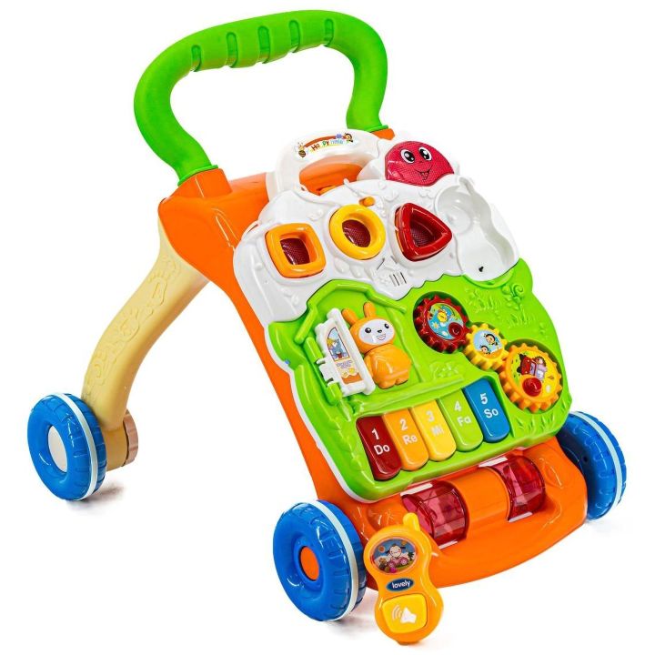 Wielofunkcyjny Jeździk-Pchacz Edukacyjny – Światła, dźwięki i interaktywne zabawki | Pierwsze kroki pełne radości