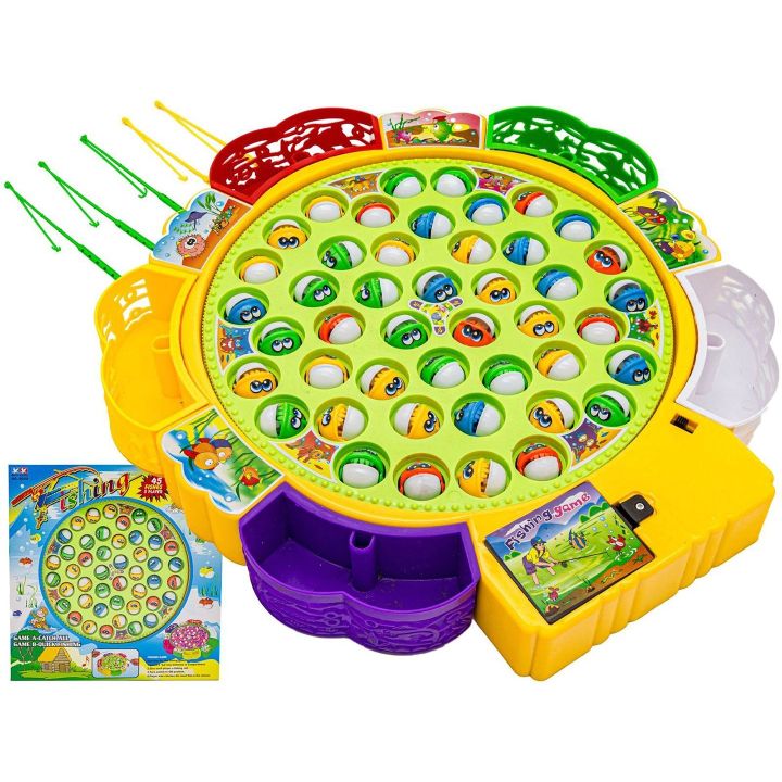 Łowienie Rybek Gra Zręcznościowa – Obrotowe jezioro i 5 wędek | Rodzinna zabawa pełna emocji