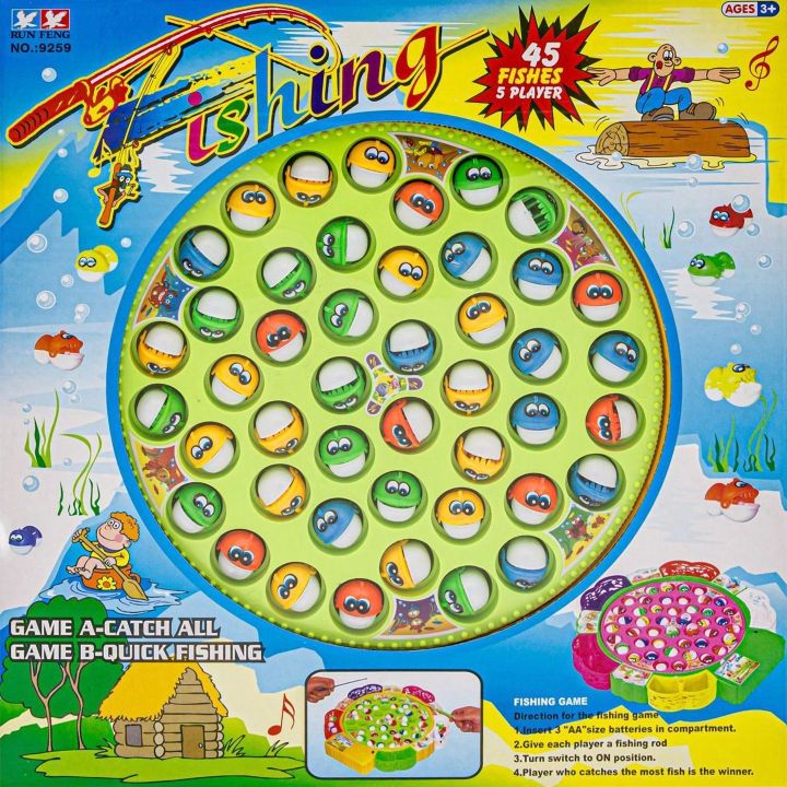 Łowienie Rybek Gra Zręcznościowa – Obrotowe jezioro i 5 wędek | Rodzinna zabawa pełna emocji