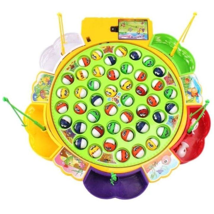 Łowienie Rybek Gra Zręcznościowa – Obrotowe jezioro i 5 wędek | Rodzinna zabawa pełna emocji