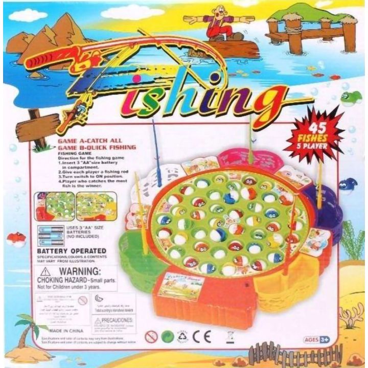 Łowienie Rybek Gra Zręcznościowa – Obrotowe jezioro i 5 wędek | Rodzinna zabawa pełna emocji