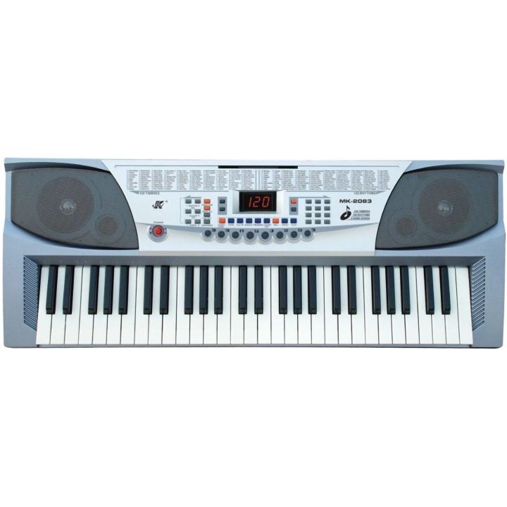 Podstawowy Keyboard Muzyczny MK-2083 – 54 klawisze, 255 rytmów, 255 barw i mikrofon | Nauka gry i kreatywna zabawa z muzyką