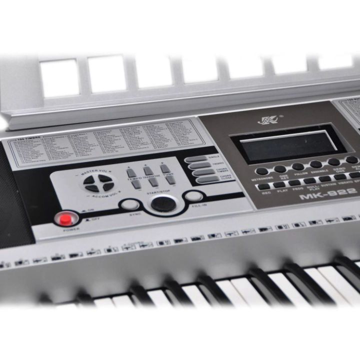 Rozszerzony Keyboard Edukacyjny MK-922 – 61 klawiszy, 200 rytmów, 200 barw i tryb nauki | Rozwijaj talent muzyczny krok po kroku