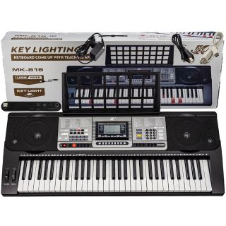 Zaawansowany Keyboard Edukacyjny MK-816 – 61 klawiszy, 260 rytmów, 512 barw i dynamiczne klawisze | Interaktywna nauka muzyki