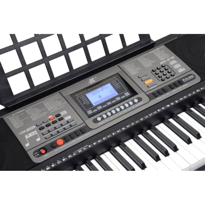Zaawansowany Keyboard Edukacyjny MK-816 – 61 klawiszy, 260 rytmów, 512 barw i dynamiczne klawisze | Interaktywna nauka muzyki