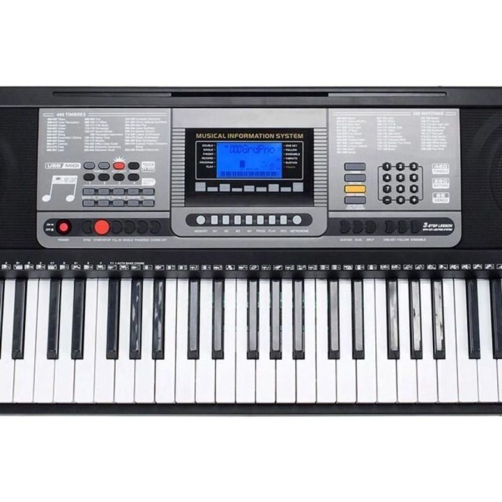 Keyboard Edukacyjny MK-816 – 61 klawiszy, 260 rytmów, 512 barw i dynamiczna klawiatura | Interaktywny nauczyciel muzyki