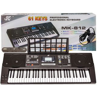 Zaawansowany Keyboard Muzyczny MK-812 – 61 klawiszy, 300 rytmów, 600 barw i miękkie klawisze | Z funkcjami studyjnymi