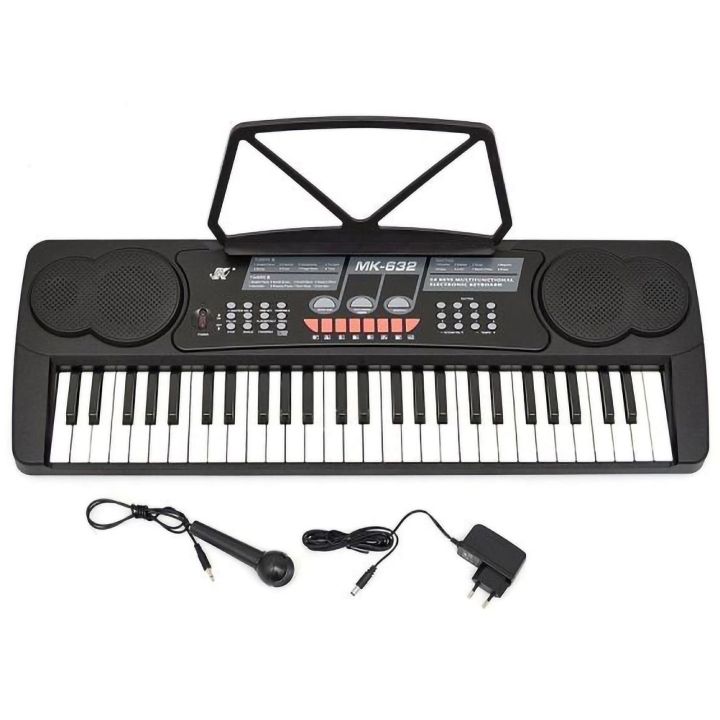 Startowy Keyboard Muzyczny MK-632 – 54 klawiszy, 8 rytmów, 16 barw z mikrofonem | Muzyczna przygoda w domu i w podróży