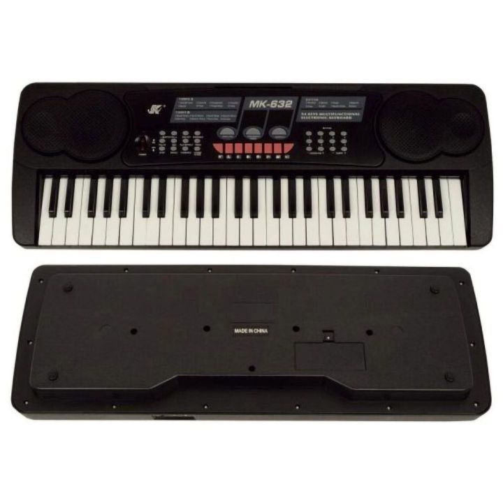 Startowy Keyboard Muzyczny MK-632 – 54 klawiszy, 8 rytmów, 16 barw z mikrofonem | Muzyczna przygoda w domu i w podróży