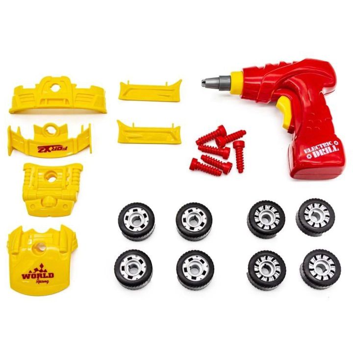 Bugatti do Rozkręcania – Sportowy Samochód 2w1 z Wkrętarką i Akcesoriami | Zabawa w mechanika z efektami świetlno-dźwiękowymi