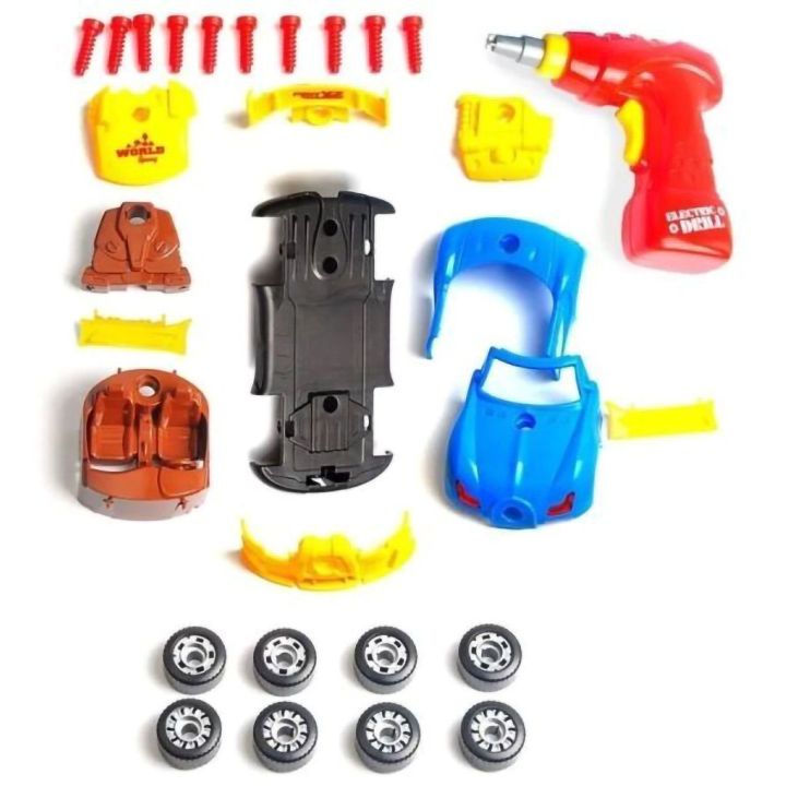 Bugatti do Rozkręcania – Sportowy Samochód 2w1 z Wkrętarką i Akcesoriami | Zabawa w mechanika z efektami świetlno-dźwiękowymi