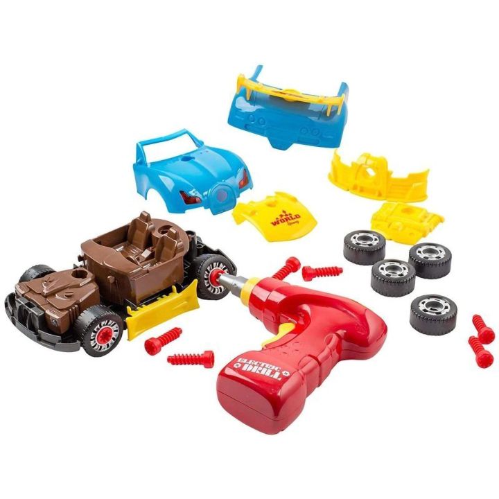 Bugatti do Rozkręcania – Sportowy Samochód 2w1 z Wkrętarką i Akcesoriami | Zabawa w mechanika z efektami świetlno-dźwiękowymi