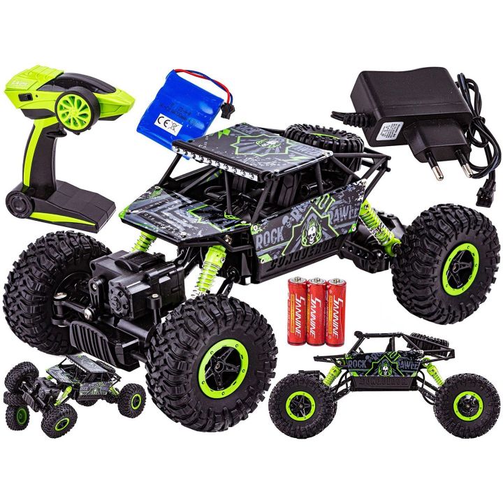 Rock Crawler 4WD RC Zielony HB P1803 – 20 km/h, napęd 4x4, pilot 2.4 GHz | Ekstremalna jazda off-road (skala 1:18)