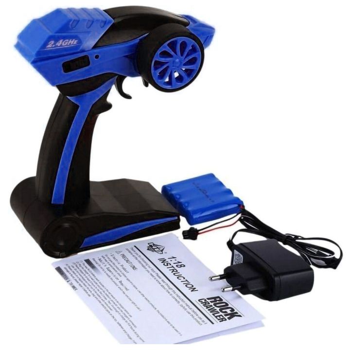 Rock Crawler 4WD RC Niebieski HB P1802 – 20 km/h, napęd 4x4, pilot 2.4 GHz | Ekstremalna jazda off-road (skala 1:18)